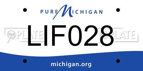LIF028 Michigan License Plate