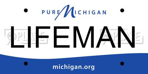 LIFEMAN Michigan License Plate