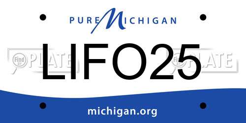 LIFO25 Michigan License Plate