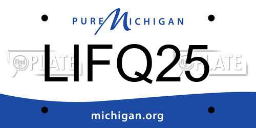 LIFQ25 Michigan License Plate