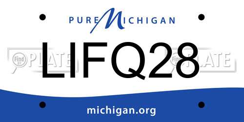 LIFQ28 Michigan License Plate