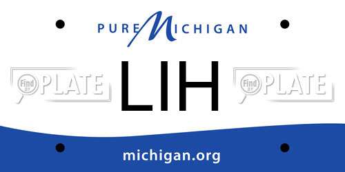 LIH Michigan License Plate