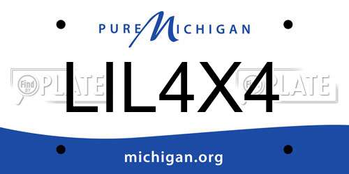 LIL4X4 Michigan License Plate