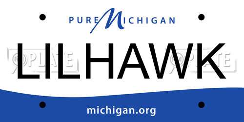 LILHAWK Michigan License Plate