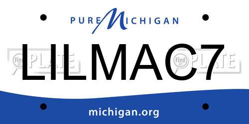LILMAC7 Michigan License Plate