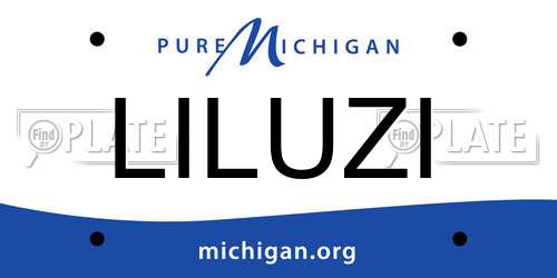 LILUZI Michigan License Plate
