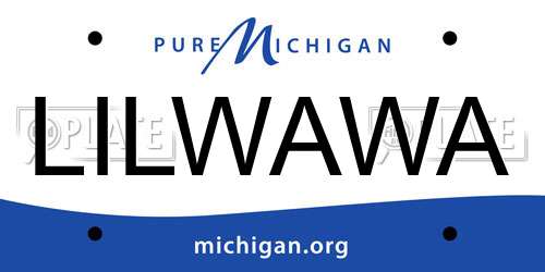 LILWAWA Michigan License Plate