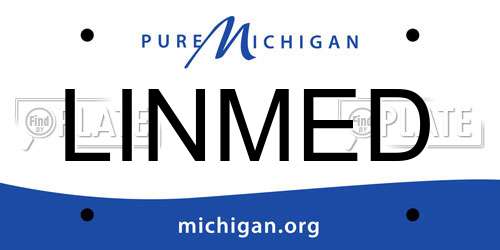 LINMED Michigan License Plate