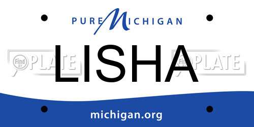 LISHA Michigan License Plate