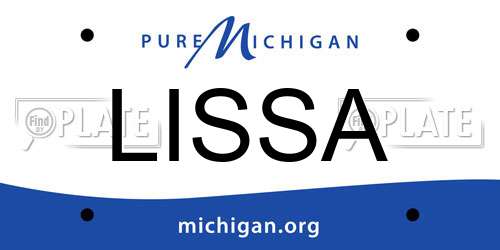 LISSA Michigan License Plate