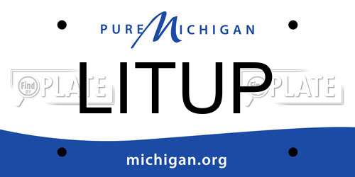 LITUP Michigan License Plate