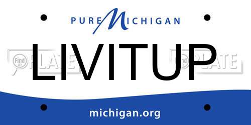 LIVITUP Michigan License Plate