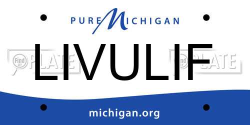 LIVULIF Michigan License Plate