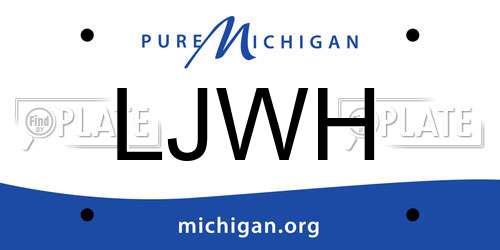 LJWH Michigan License Plate