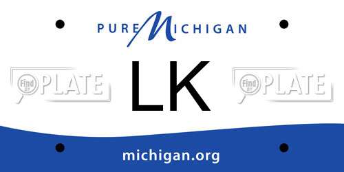 LK Michigan License Plate