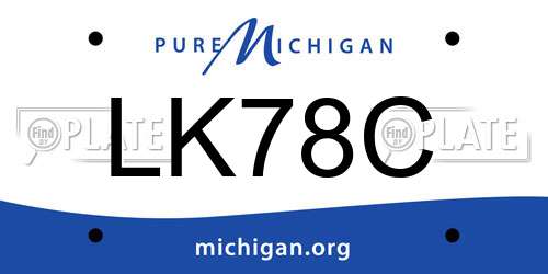 LK78C Michigan License Plate