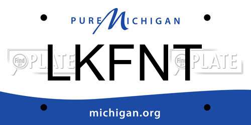 LKFNT Michigan License Plate