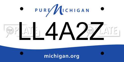 LL4A2Z Michigan License Plate
