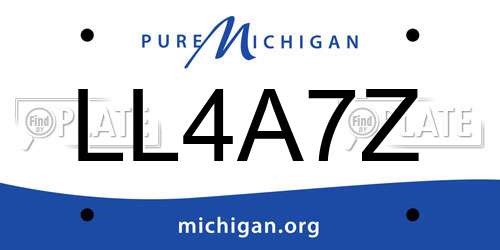 LL4A7Z Michigan License Plate