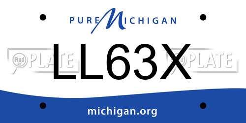LL63X Michigan License Plate
