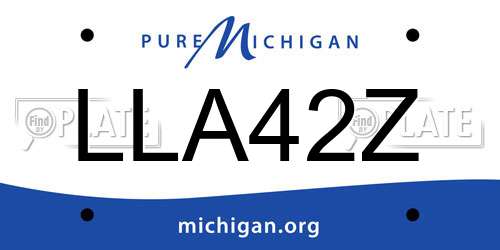 LLA42Z Michigan License Plate