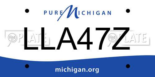 LLA47Z Michigan License Plate