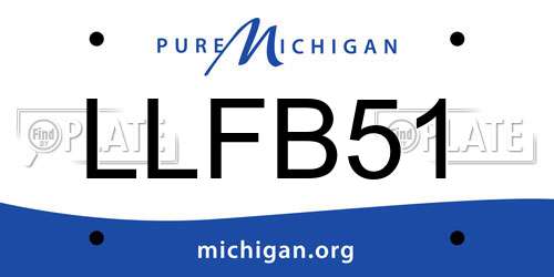 LLFB51 Michigan License Plate