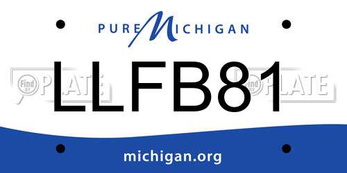 LLFB81 Michigan License Plate