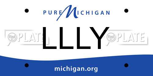 LLLY Michigan License Plate