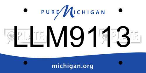LLM9113 Michigan License Plate
