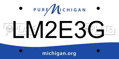 LM2E3G Michigan License Plate