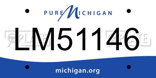LM51146 Michigan License Plate