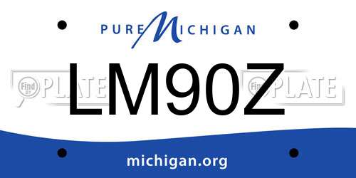 LM90Z Michigan License Plate