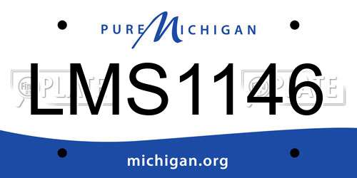 LMS1146 Michigan License Plate