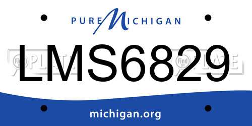 LMS6829 Michigan License Plate