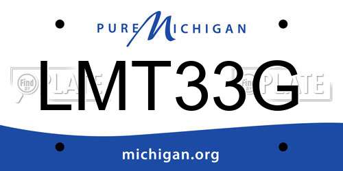 LMT33G Michigan License Plate