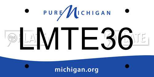 LMTE36 Michigan License Plate