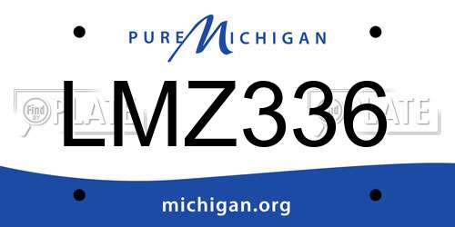 LMZ336 Michigan License Plate