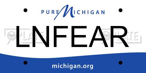 LNFEAR Michigan License Plate
