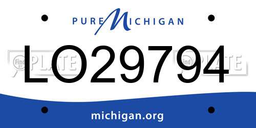 LO29794 Michigan License Plate