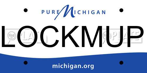 LOCKMUP Michigan License Plate
