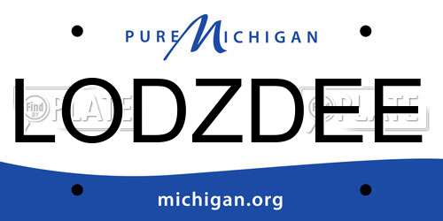 LODZDEE Michigan License Plate