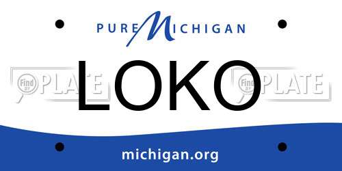 LOKO Michigan License Plate