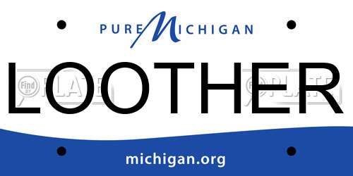 LOOTHER Michigan License Plate