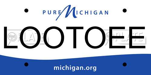 LOOTOEE Michigan License Plate