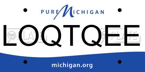 LOQTQEE Michigan License Plate