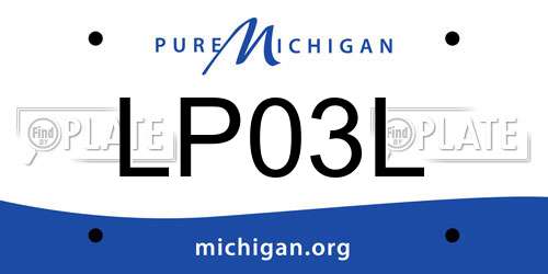 LP03L Michigan License Plate