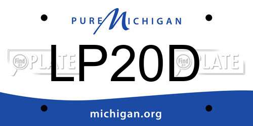 LP20D Michigan License Plate