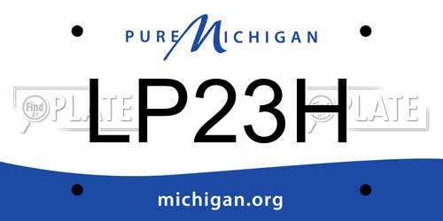LP23H Michigan License Plate