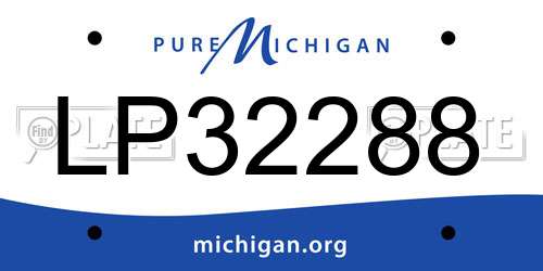 LP32288 Michigan License Plate